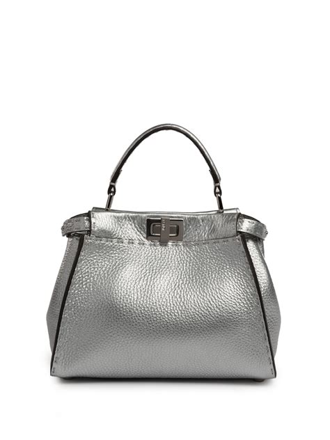 fendi peekaboo black silver|fendi peekaboo second hand.